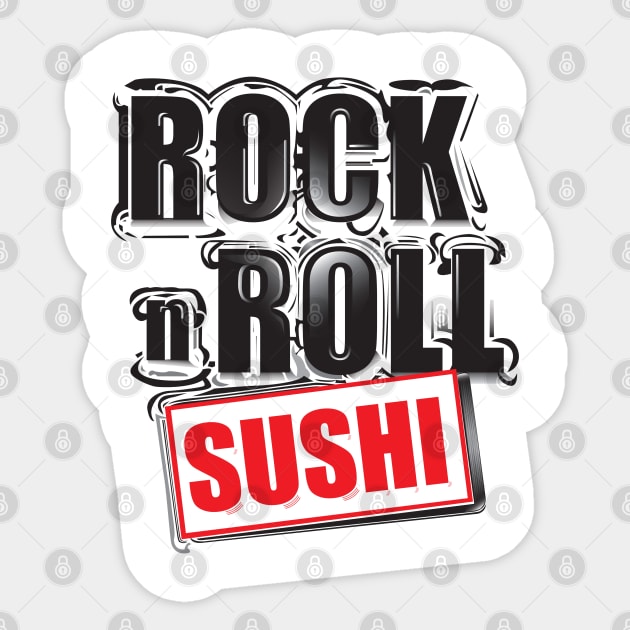 rock n roll sushi Sticker by Permana Store official